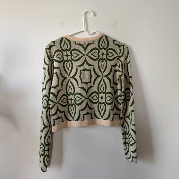 Misa Pansy Cardigan Green Mosaic - Picture 2 of 10